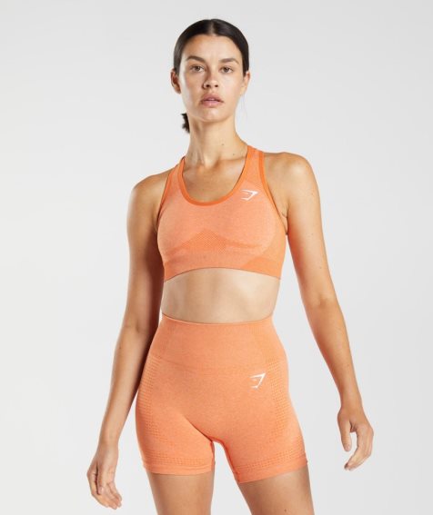 Staniki Sportowe Gymshark Vital Seamless 2.0 Damskie Pomarańczowe | PL 960KYR